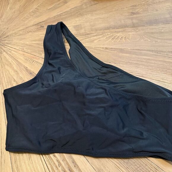 black one shoulder with slit bikini high waisted size - Picture 4 of 6